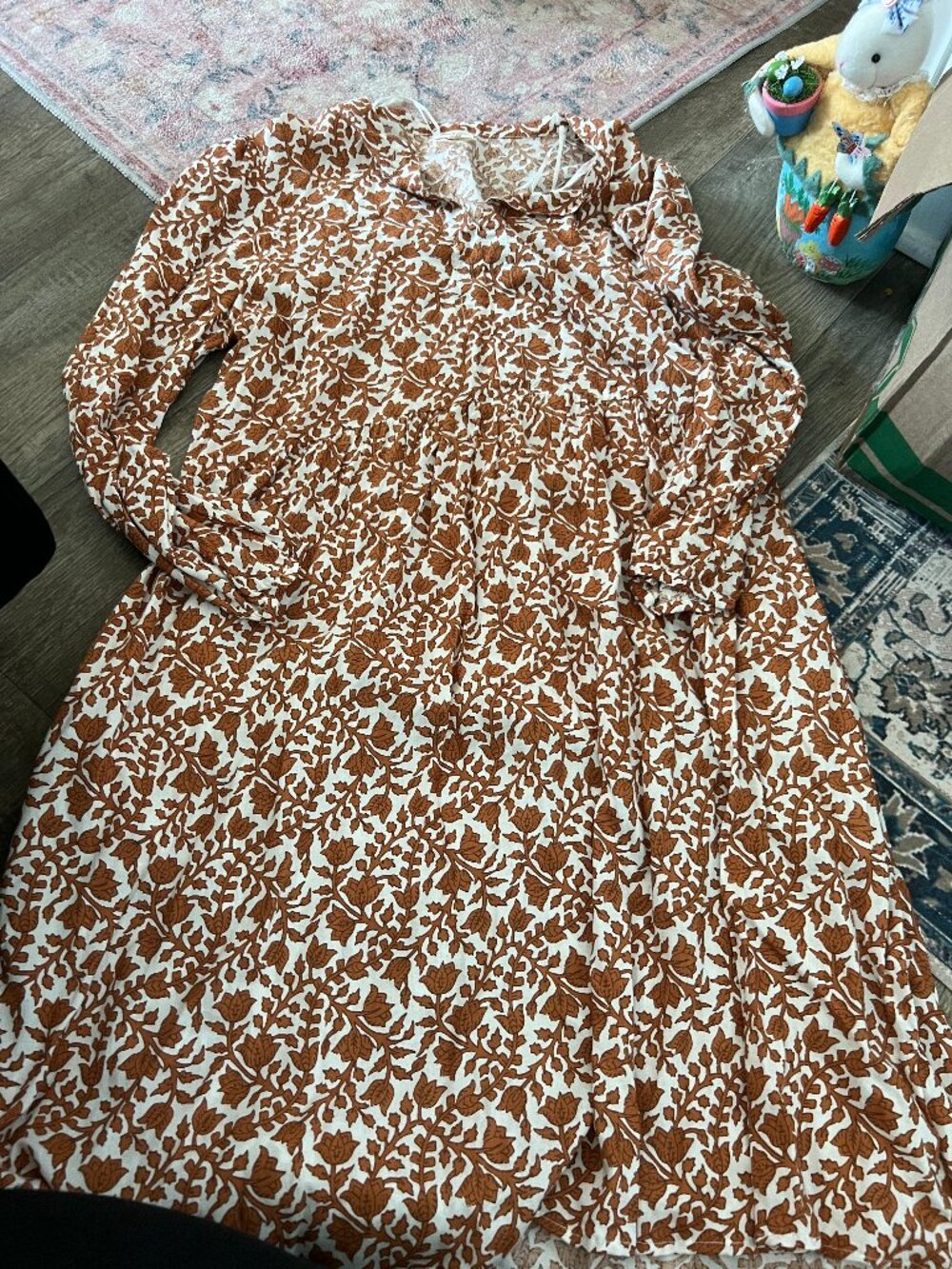 World Market L/XL floral‎ midi dress